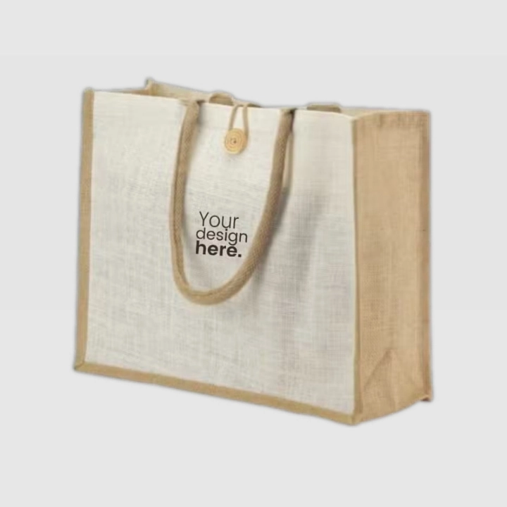 UWL Dee Canvas Jute Bag with Button